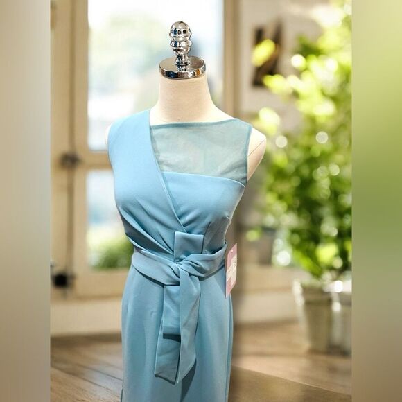 JS Collections JOANNA BOW TEA LENGTH Midi DRESS Gown - Picture 4 of 16